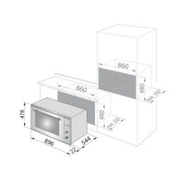 ‏תנור בנוי Delonghi NSM90MX-IL דה לונגי